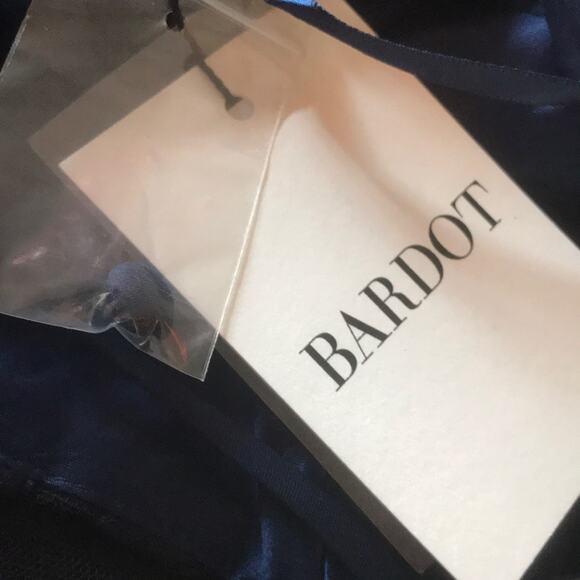 Bardot size 4 Blue Hana Lace Halter Cocktail Dress cocktail Strappy Backless - Picture 9 of 12